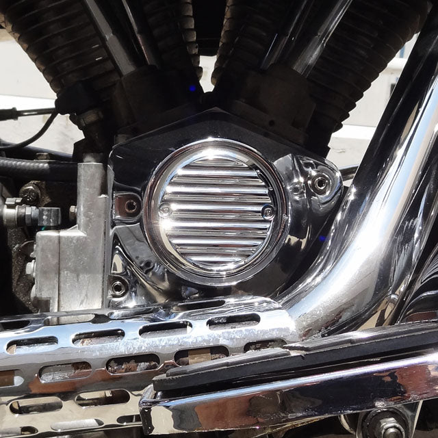 2 Hole Point Cover Finned Chrome