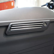 Saddlebag Latch Inserts Finned Black