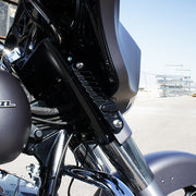Streamliner Front Turn Signals Finned Black