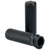 Open Ended Knurled Hand Grips Balck with end cap