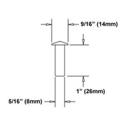 Mirror Hole Plugs Dimensions