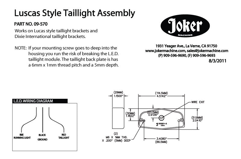 Cafe LED Taillight Assembly Instuctions
