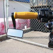 Rectangle Bar End Mirror Stem A Black