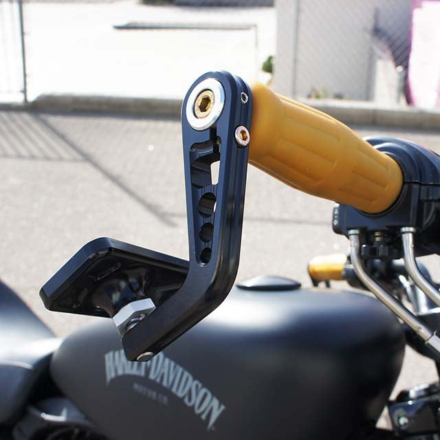 Rectangle Bar End Mirror Stem A Black