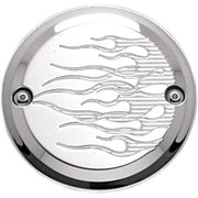 2 Hole Point Cover Chrome Flame