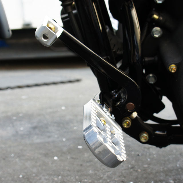 Adjustable Serrated Footpegs Long Raw