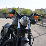 Rectangle Bar End Mirror Stem A Black