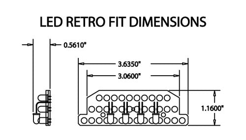 L.E.D. Upgrade Module Dimensions