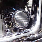 2 Hole Point Cover Finned Chrome