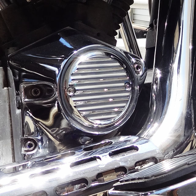 2 Hole Point Cover Finned Chrome