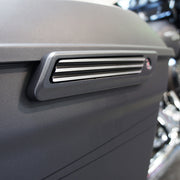 Saddlebag Latch Inserts Finned Black