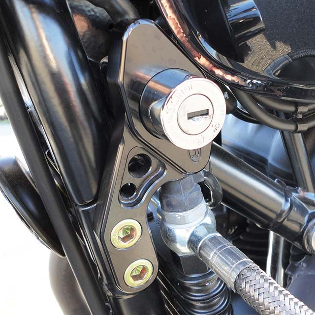 Triumph Ignition Switch Relocation Bracket Left Black