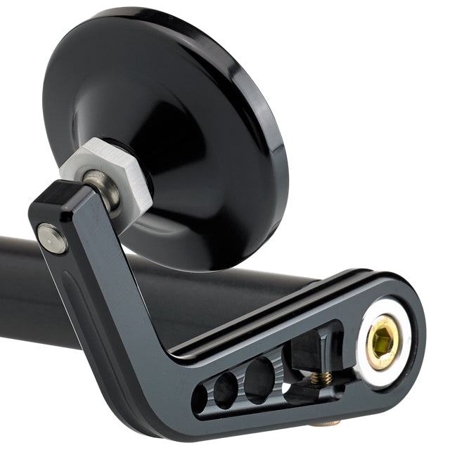 2-1/4 inch Round Bar End Mirror Stem A Black