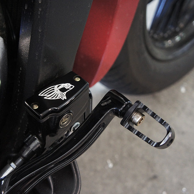 Indian Scout Rear Master Cylinder Cover Finned Black