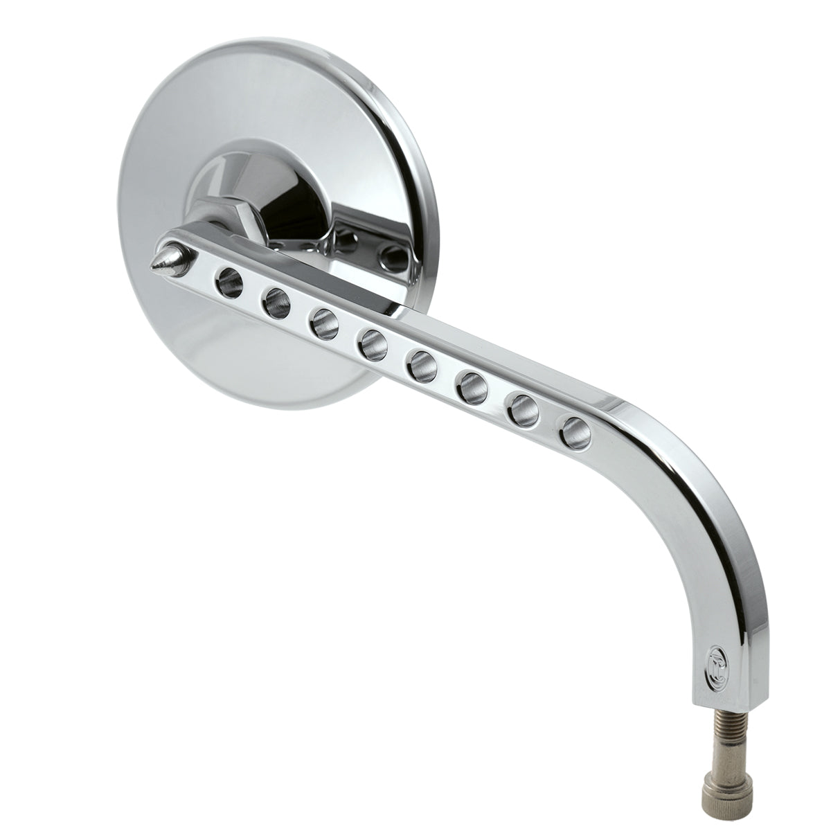 ショベルFLH用 アメリカ製 クロームメッキ 丸型ウィンカー Viewtech 7 Standard 3-1/4 Round Mirror